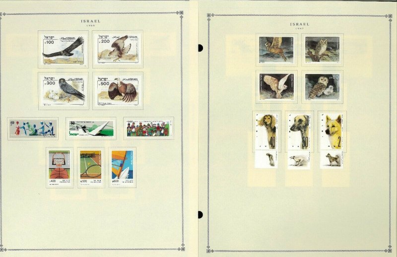 Israel 1948-1999 M & U Hinged on Scott International Pages