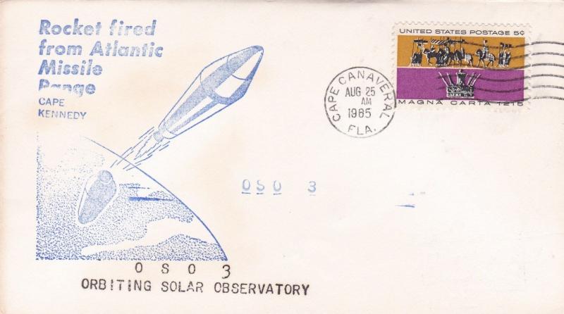 United States 1965 OSO 3 Rocket Launched 25th Aug FDC VGC D