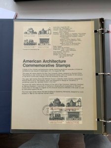 USPS Souvenir Page Scott 1928-1931, 1981 American architecture stamps