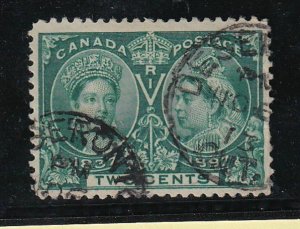 1897  CANADA - SG: 124  - QUEEN VICTORIA - 2c GREEN, JUBILEE ISSUE    - USED