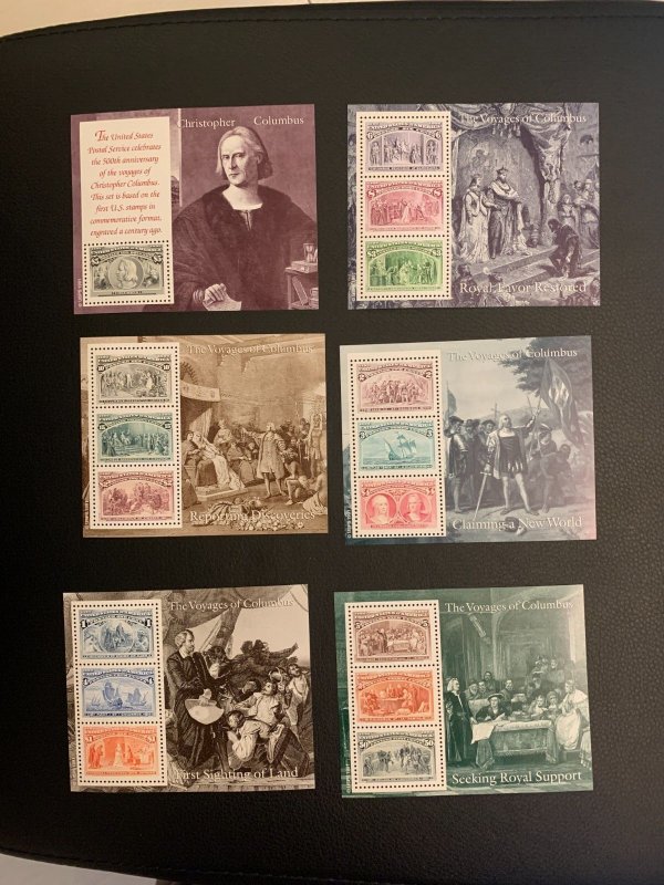 1992 Scott 2624-2629 Columbus souvenir sheets stamp MNH