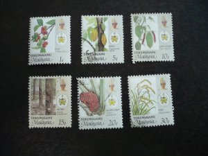 Stamps-Malaya Trengganu -Scott#110,112-116 - Used & MH Part Set of 6 Stamps