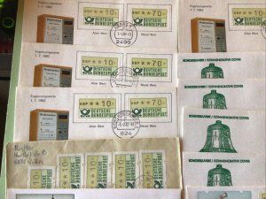 Germany A. T. M. Postage Labels 28 Stamps Covers Ref A1186