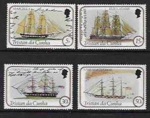 TRISTAN DA CUNHA SG323/6 1982 SHIPS MNH