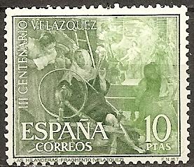 Spain  986 MNH 1961 10p Detail from the Spinners, Painting