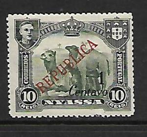 NYASSA  84  MINT HINGED,   SURCHARGED ISSUE OF 1921