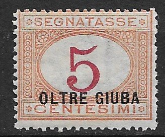 1925 Oltre Giuba J1 Postage Due 5c MH SCV$24.00