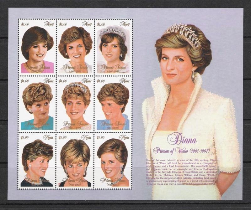 Nevis #1030 Princess Diana Souvenir Sheet MNH