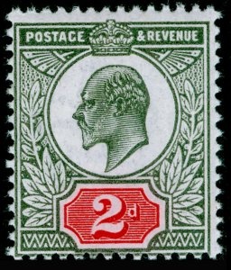 SG292 SPEC M13(4), 2d grey-green & bright carmine, NH MINT. Cat £55.