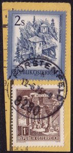 Austria - 1970-1974 - Scott #693,961 - used on piece - FÜRSTENFELD pmk