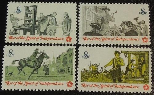 1973 8c American Bicentennial set Scott 1476-1479 Mint NH