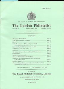 The London Philatelist: Vol. 95, Number 1119-20,