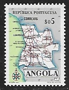 Angola # 386 - Map of Angola - MNH