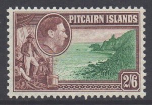 Pitcairn Islands Scott 8 - SG8, 1940 George VI 2/6d MH*