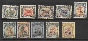 NYASSA Scott #96-105 Mint short setO/P & surcharged stamps 2017 CV $15.00