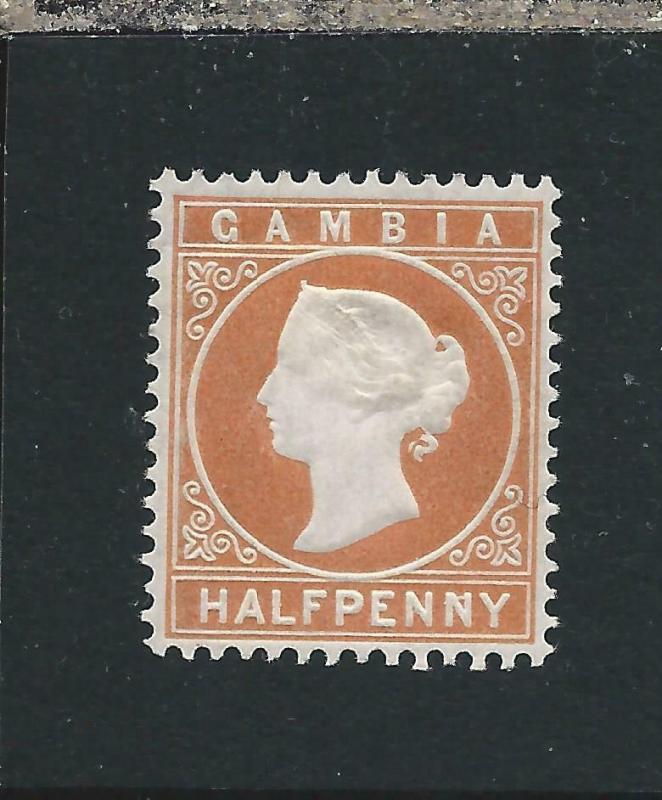 GAMBIA 1880-81 ½d ORANGE MM SG 10B CAT £19