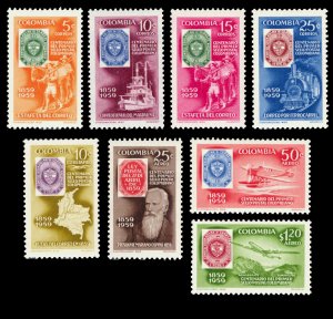 Colombia 1959 Scott #709-712, C351-C354 Mint Never Hinged