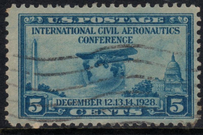 U.S. Scott #650 5-Cent Airplane Stamp - Used Single