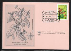 St Thomas & Prince Islands #503A FDC Royal Horticultural Society. (my5403)