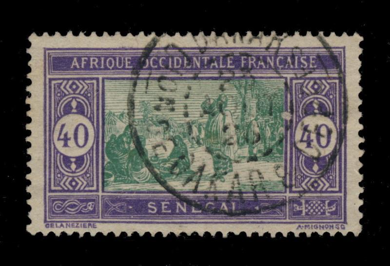 SÉNÉGAL - 1926 - CAD DOUBLE CERCLE DAKAR / Cion de DAKAR et DEPces SUR N°63