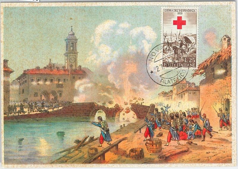 59135  -  ITALY - POSTAL HISTORY: MAXIMUM CARD 1959  -  MILITARY Red Cross