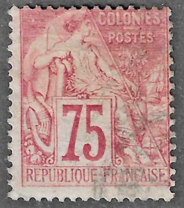 French Colonies (1881) - Scott # 58,   Used