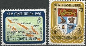 Solomon Islands  # 208-09  New Constitution (2) Mint NH