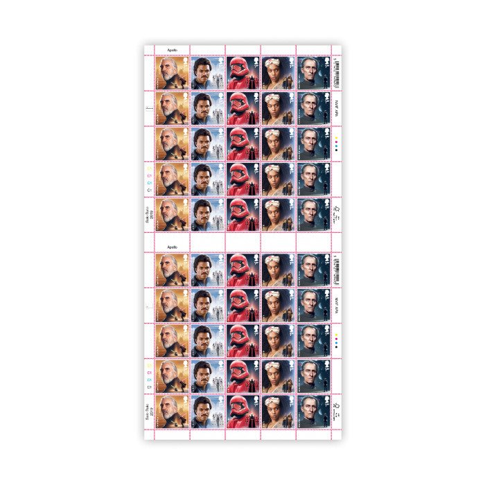 Royal Mail - Star Wars - Full sheet of 50 stamps - MNH