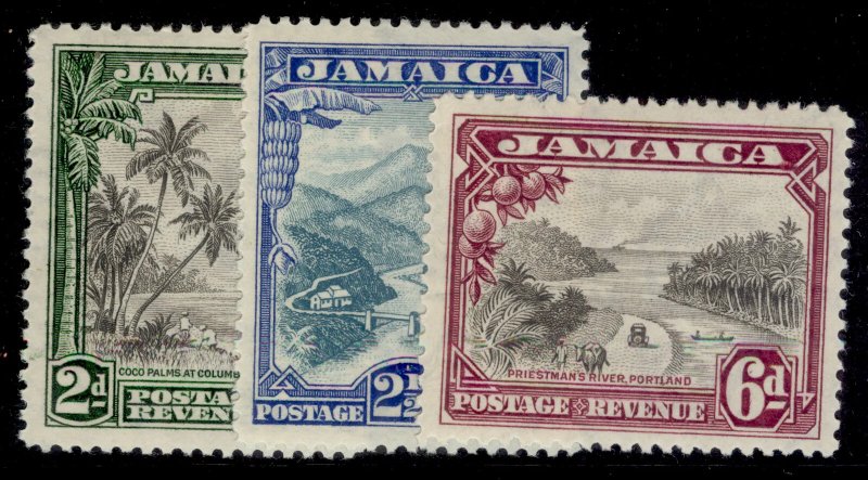 JAMAICA GV SG111-113, 1932 complete set, M MINT. Cat £70.
