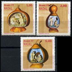 BRAZIL 1977 - Scott# 1534-6 Christmas Set of 3 NH