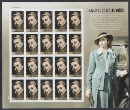 United States 2015 Ingrid Bergman Imperforated Sheet of 20 Mint