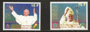 Rwanda (1990) - Scott # 1353 - 1354,  MNH