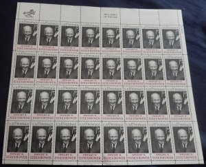 US #1383 6c D.D. Eisenhower Memorial, F-VF NH or better,  FULL SHEET, post of...