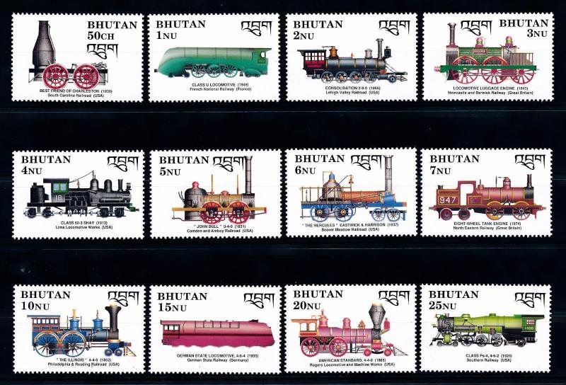 [61488] Bhutan 1990  Railway Train Eisenbahn Chermin De Fer  MNH