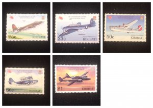 O) 1995 KIRIBATI, END OF WORLD WAR II, OLD WAR PLANES - BOMBERS, MNH