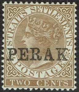 PERAK 1880 QV 2C OVERPRINT SG TYPE 5 