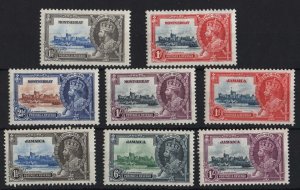 Jamaica 1935 Silver Jubilee set very fine mint, ditto Montserrat