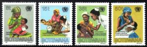Botswana - 1987 UNICEF Child Survival Campaign Set MNH** SG 615-618