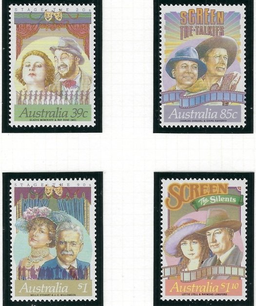 Australia 1142-45 MNH 1989 Performers and Directors (ap6559)