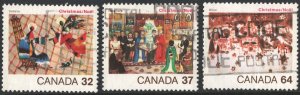 Canada SC#1040-1042 32¢-64¢ Christmas Issues (1984) Used