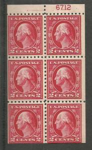 #425e Washington booklet pane Mint Hinged #6712