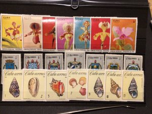 World mint never hinged Flower Shields & Shells stamps Ref 60882