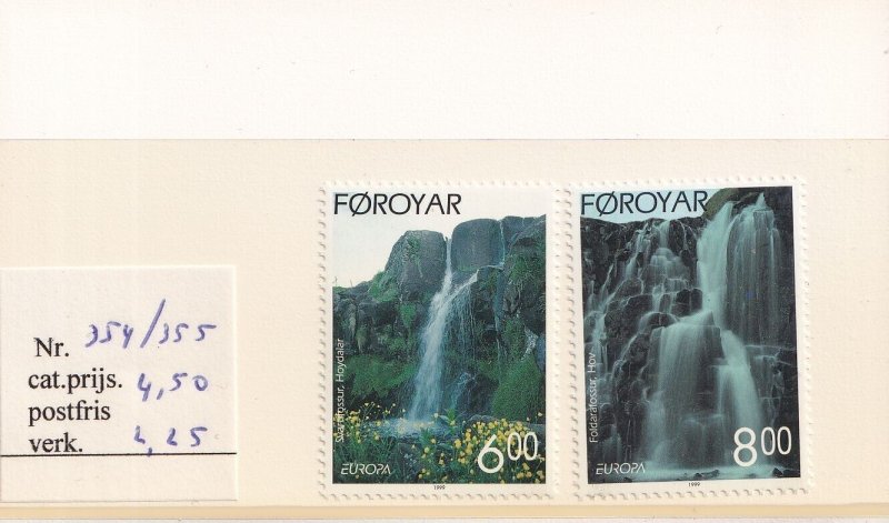 SA05 Faroe Islands 1999 EUROPA Nature Reserves and Parks mint stamps