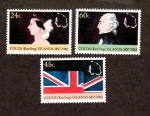 Cocos(Keeling)Islands # 82-84 Mint!