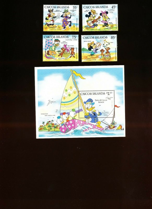 CAICOS ISLANDS - Sc 42.46, VFMNH - DISNEY, EASTER 1984