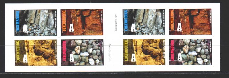 Luxembourg. 2005. booklet 1690-93. Minerals, geology. MNH.