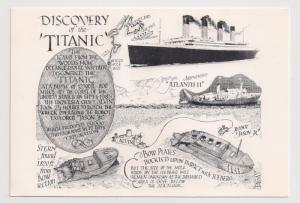 the TITANIC circa 1993 post card depicts discovery by ALVIN Unusual