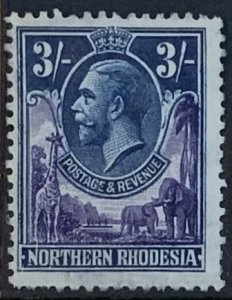 NORTHERN RHODESIA 1925 3/- SG13 UNUSED, NO GUM