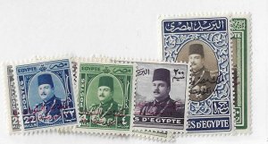 Egypt Sc #299-316  overprinted set OG VF