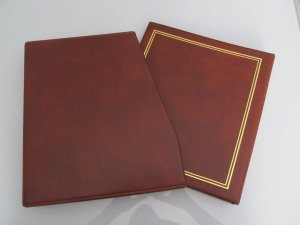 Folder & Case 24 Rings Front Gold Box Color Bordò New LR114-